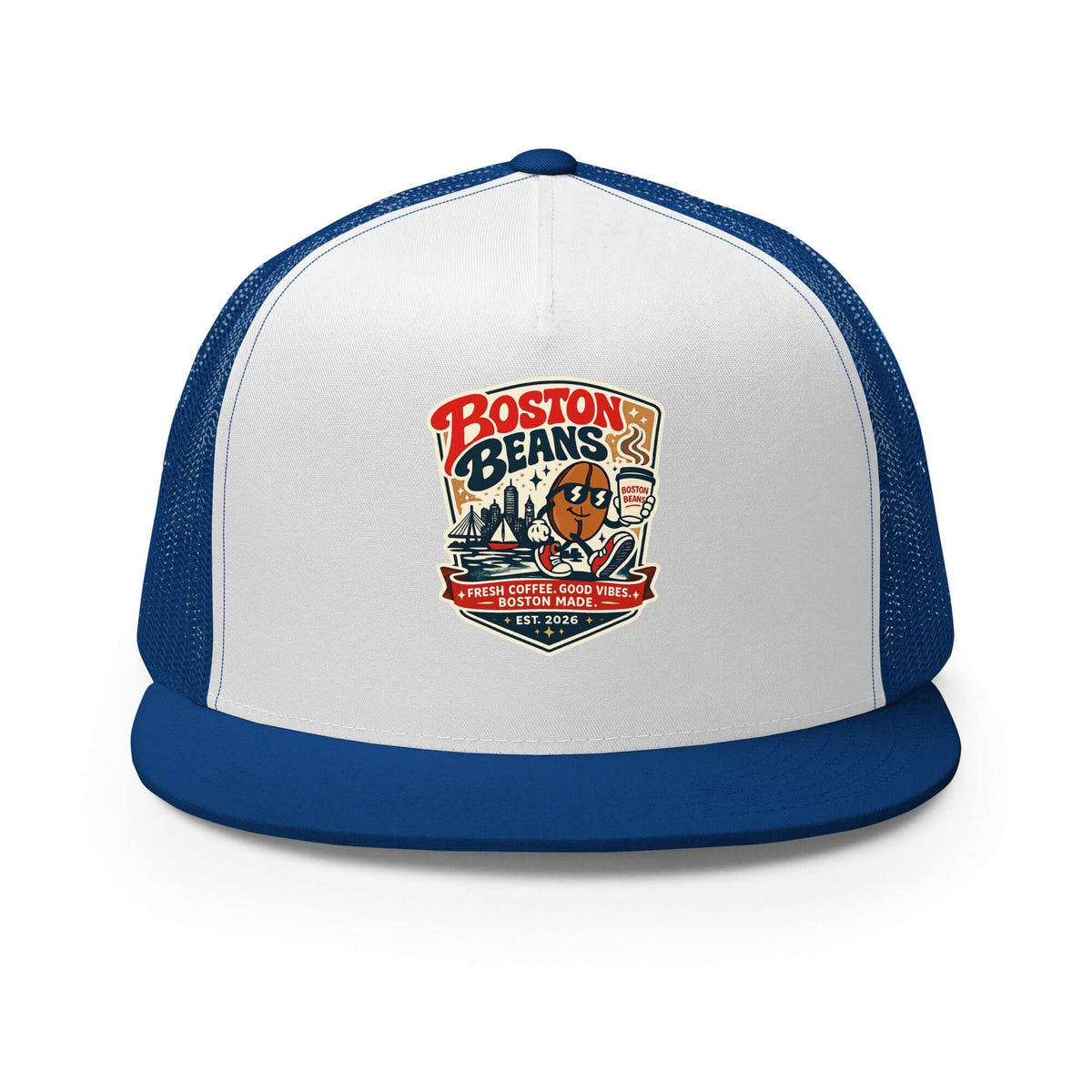 Stylish Trucker Cap with breathable mesh back and adjustable snap closure for casual streetwear fashion