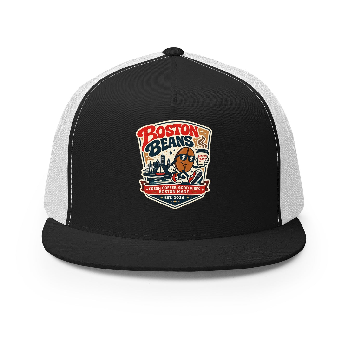  Stylish Trucker Cap with breathable mesh back and adjustable snap closure for casual streetwear fashion