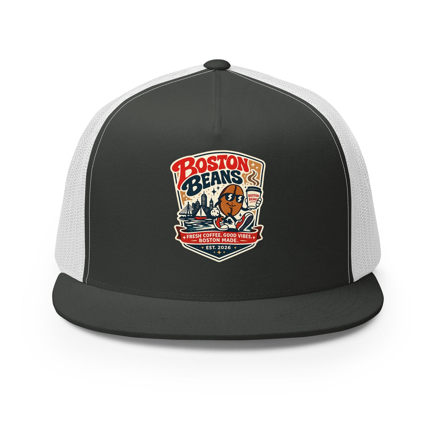  Stylish Trucker Cap with breathable mesh back and adjustable snap closure for casual streetwear fashion