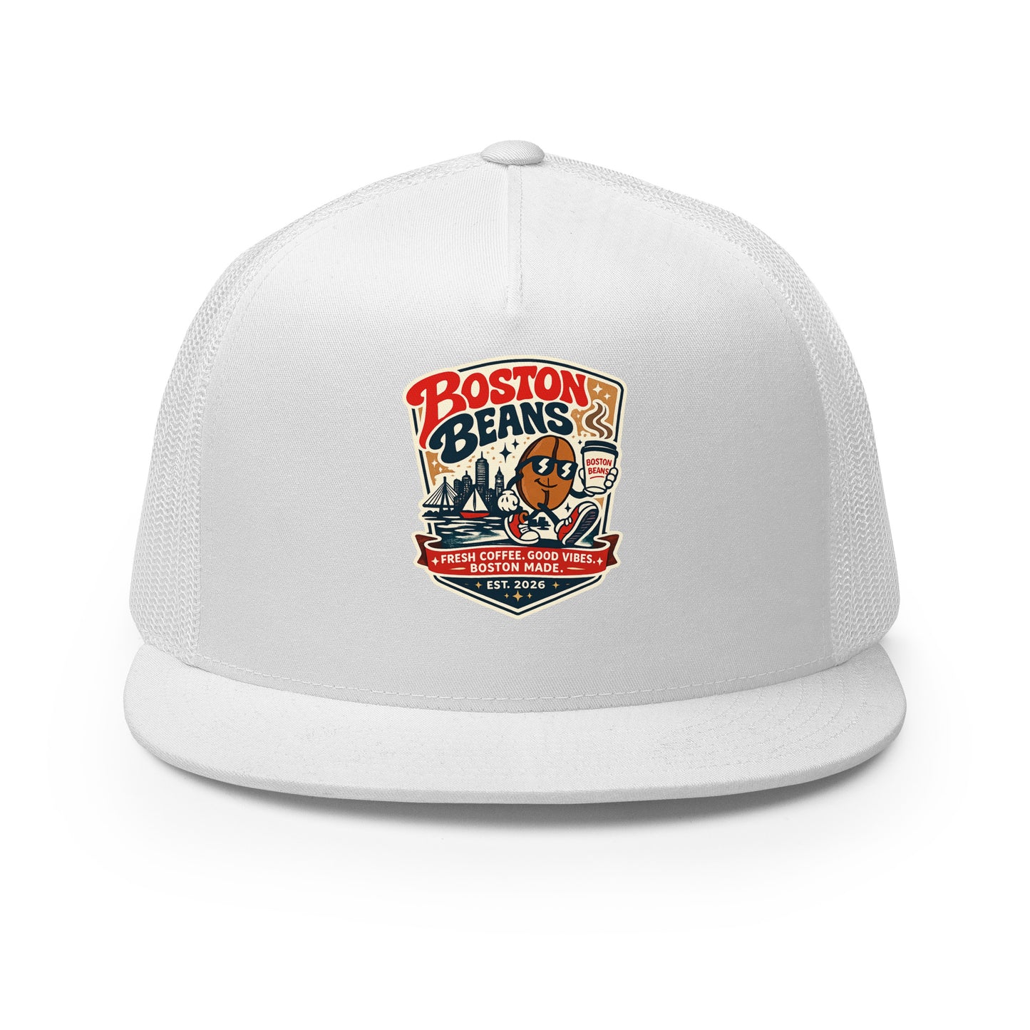 Trucker Cap with breathable mesh back and adjustable snap closure for casual streetwear fashion