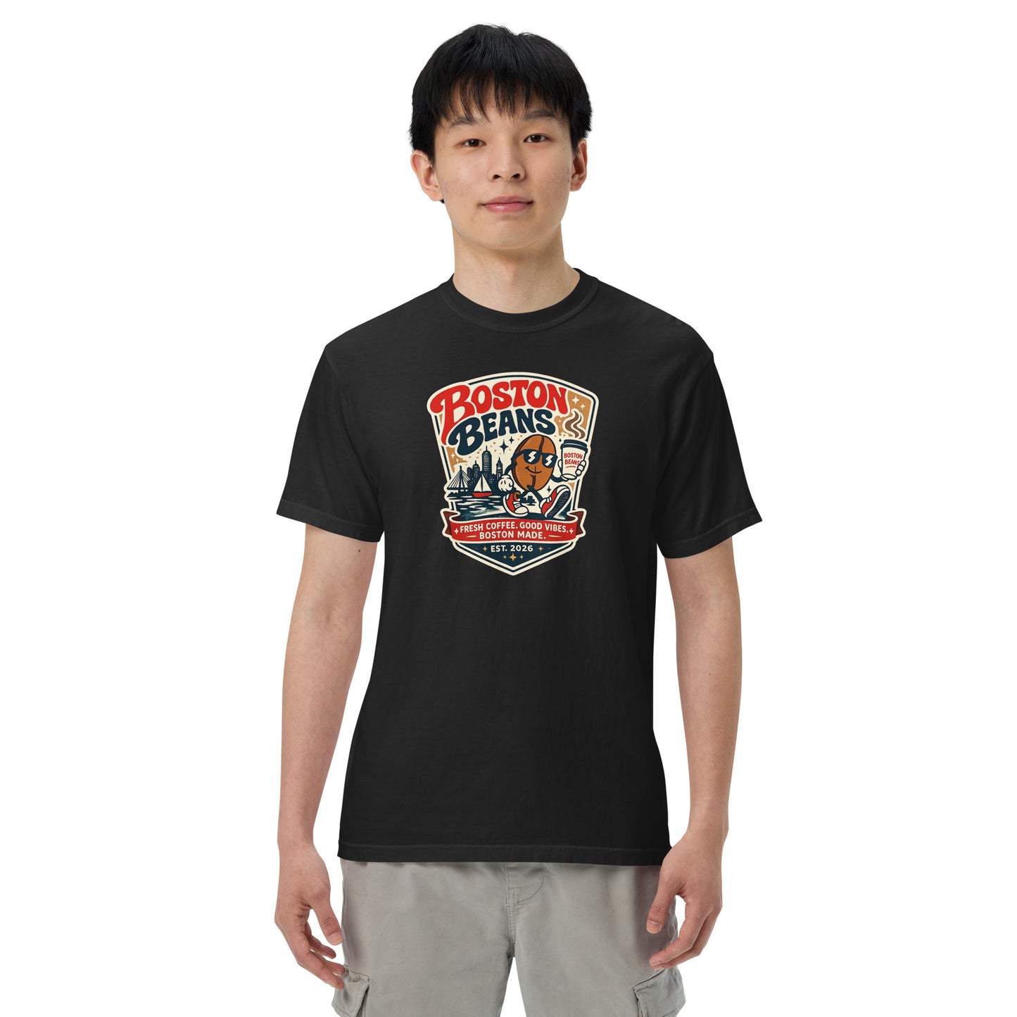 Unisex Garment-Dyed Heavyweight T-Shirt with relaxed fit and premium vintage-inspired fabric for streetwear fashion