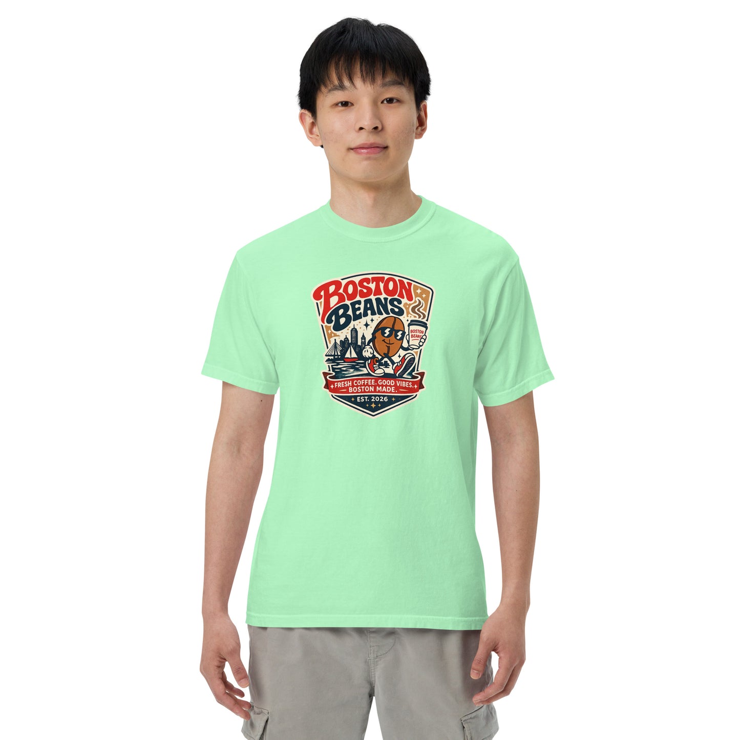 Unisex Garment-Dyed Heavyweight T-Shirt with relaxed fit and premium vintage-inspired fabric for streetwear fashion