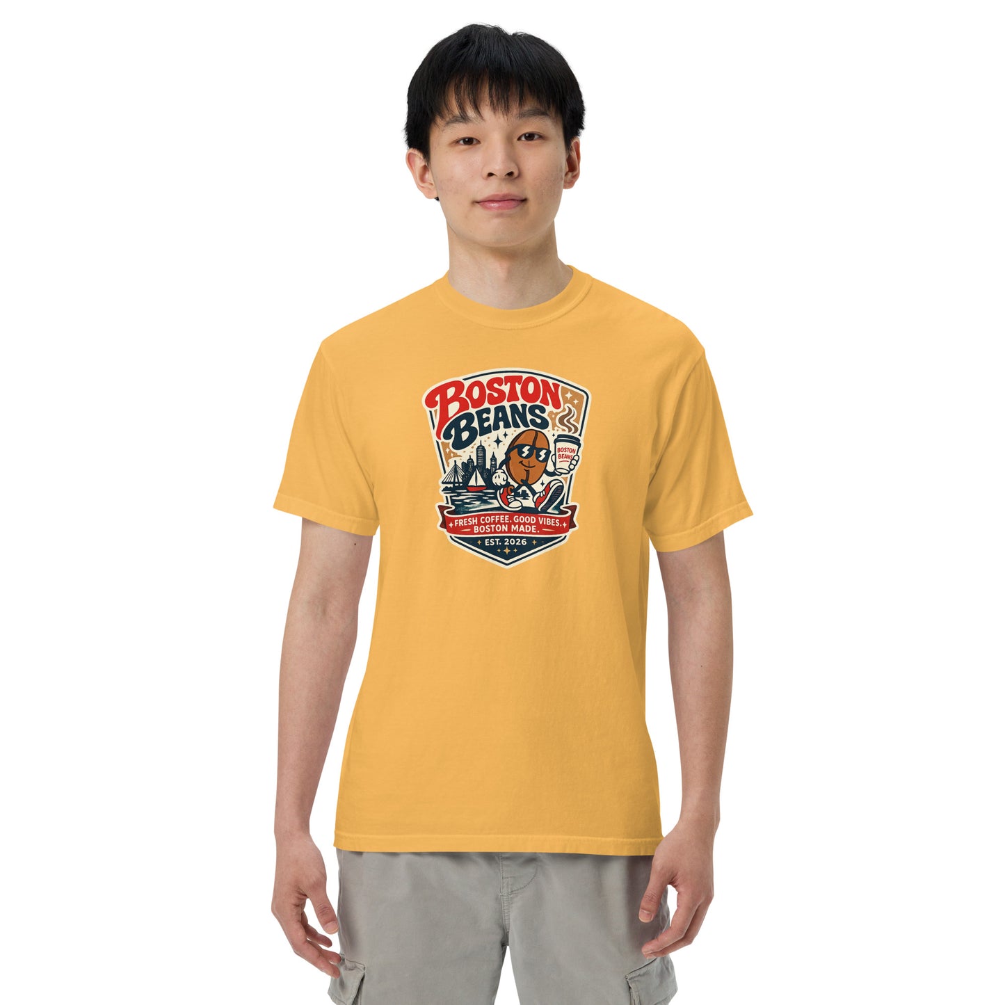 Unisex Garment-Dyed Heavyweight T-Shirt with relaxed fit and premium vintage-inspired fabric for streetwear fashion