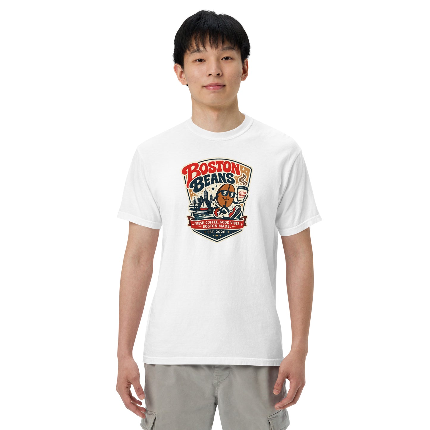 Unisex Garment-Dyed Heavyweight T-Shirt with relaxed fit and premium vintage-inspired fabric for streetwear fashion