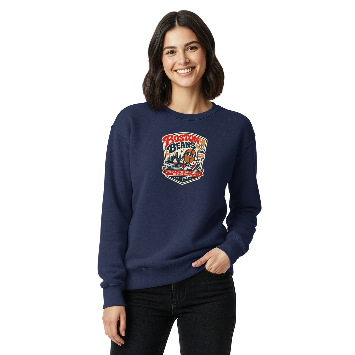 Unisex Garment-Dyed Sweatshirt with relaxed fit and soft vintage-inspired fabric for casual streetwear fashion
