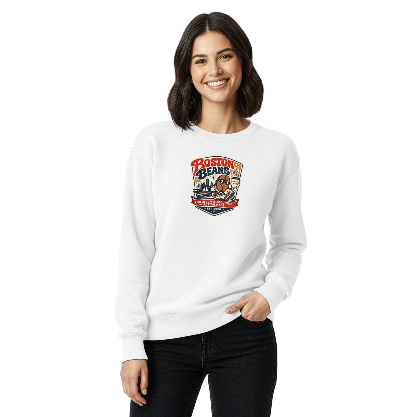 Unisex Garment-Dyed Sweatshirt with relaxed fit and soft vintage-inspired fabric for casual streetwear fashion