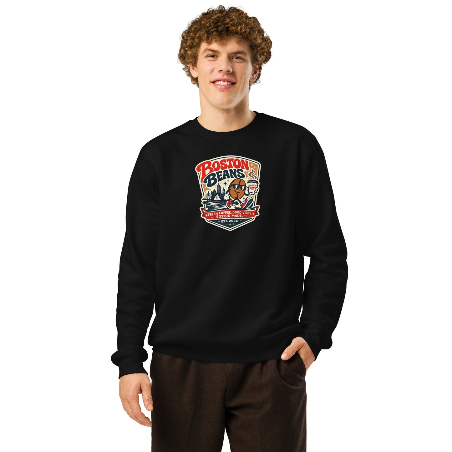  Unisex Organic Mid-Weight Sweatshirt with relaxed fit and soft sustainable fabric for casual streetwear fashion